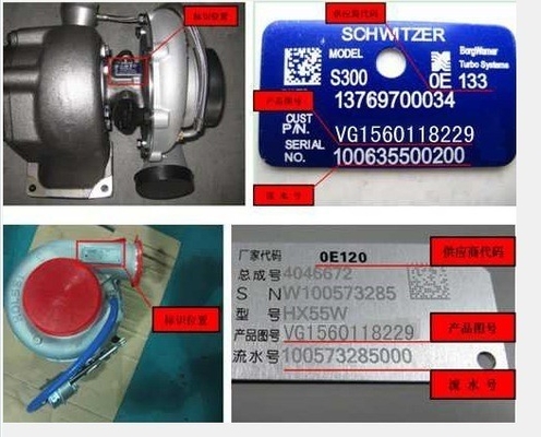 Compressore di componenti ETS per carrozzeria in acciaio per motore Sinotruk HOWO Turbo Wd615.47 Vg1560118229