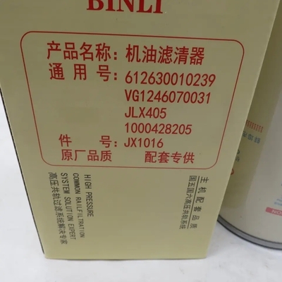 Vg1246070031 Sinotruk HOWO Dump Truck Oil Filter Package Dimensione 30.00cm * 20.00cm * 2.00cm